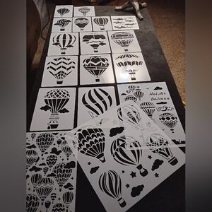 Hot Air Balloon Stencil Set